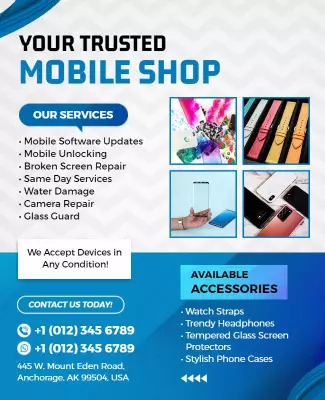 Mobile Repair and Accessories Service Flyer Template