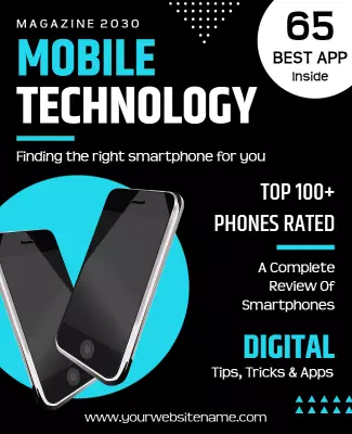 Mobile Technology Smartphone Review Flyer Template