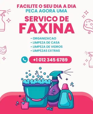 Modelo De Cartaz Promocional Para Serviço De Faxina