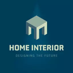 Modern 3D Home Interior Design with Futuristic Elements Logo Template
