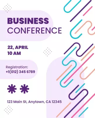 Modern Abstract Business Conference Poster Template