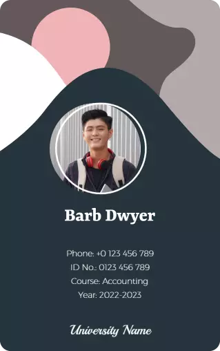 Modern Abstract Dark Identity Card Template