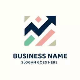 Modern Abstract Geometric Design Highlighting Finance Trends Logo Template