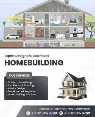 Modern Architectural Homebuilding Services Poster Template