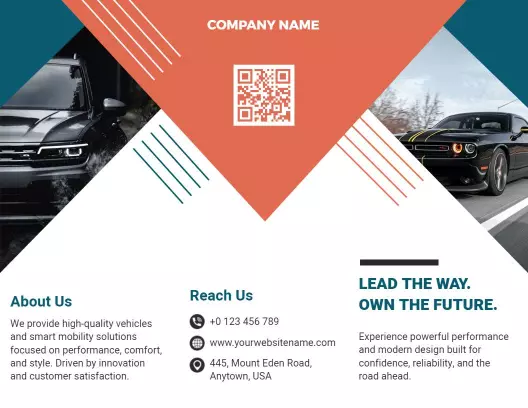 Modern Automotive Performance Solutions Tri Fold Brochure Template