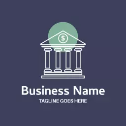 Modern Banking Design Featuring Classic Greys and Greens Logo Template