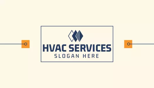 Modern Beige HVAC Services Professional Visiting Card Template