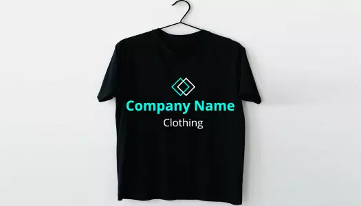 Modern Black and Aqua Fashion Clothing Business Card Template