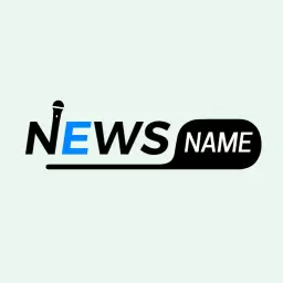 Modern Black and Blue News and Information Reporting Logo Template