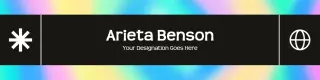 Modern Black and Colorful Gradient Personal LinkedIn Banner Template
