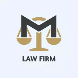 Modern Black and Gold Legal Symbol Representing Law Firm Logo Template