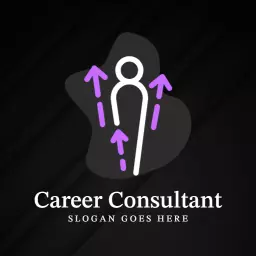 Modern Black and Purple Design for Career Consultant Logo Template