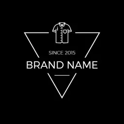Modern Black and White Clothing Brand Logo Design Idea Logo Template