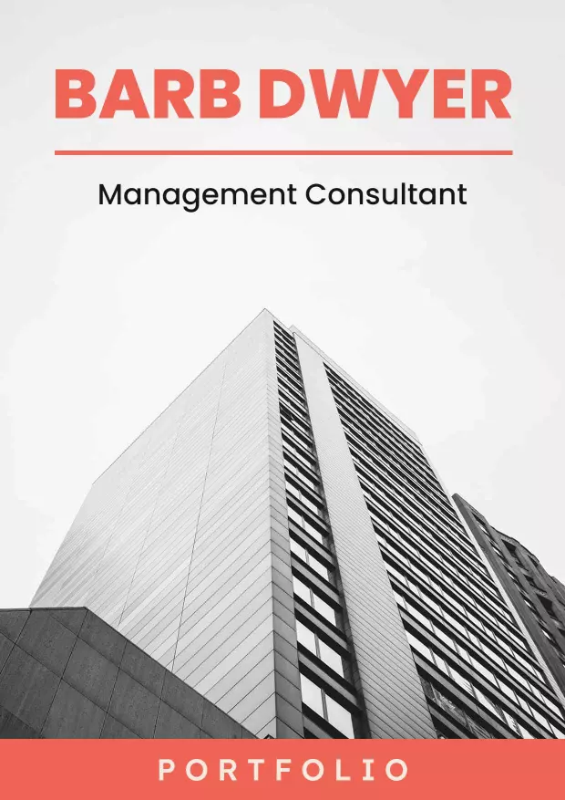Modern Black and White Management Consultant Portfolio Brochure Template