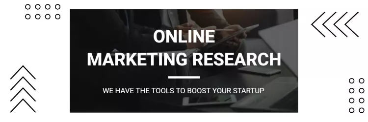 Modern Black and White Professional Marketing Research Twitter Banner Template