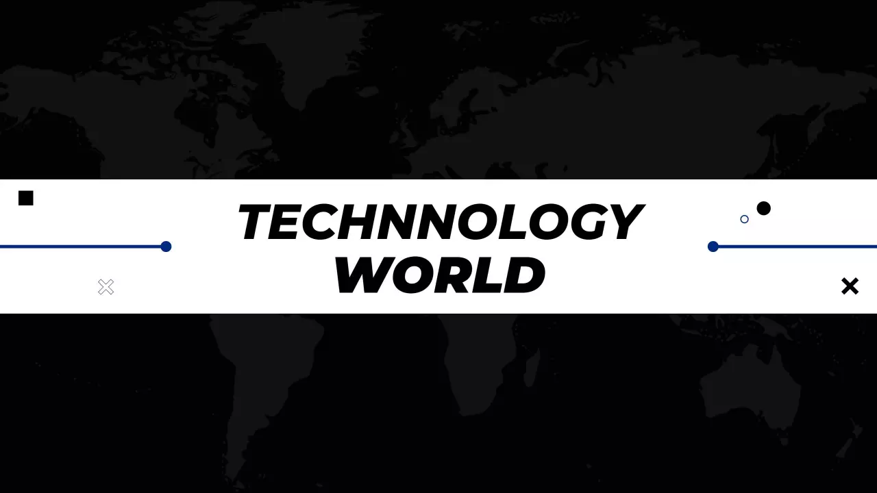 Modern Black and White Technology World YouTube Banner Template