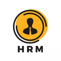 Modern Black and Yellow Human Resources Management Logo Template