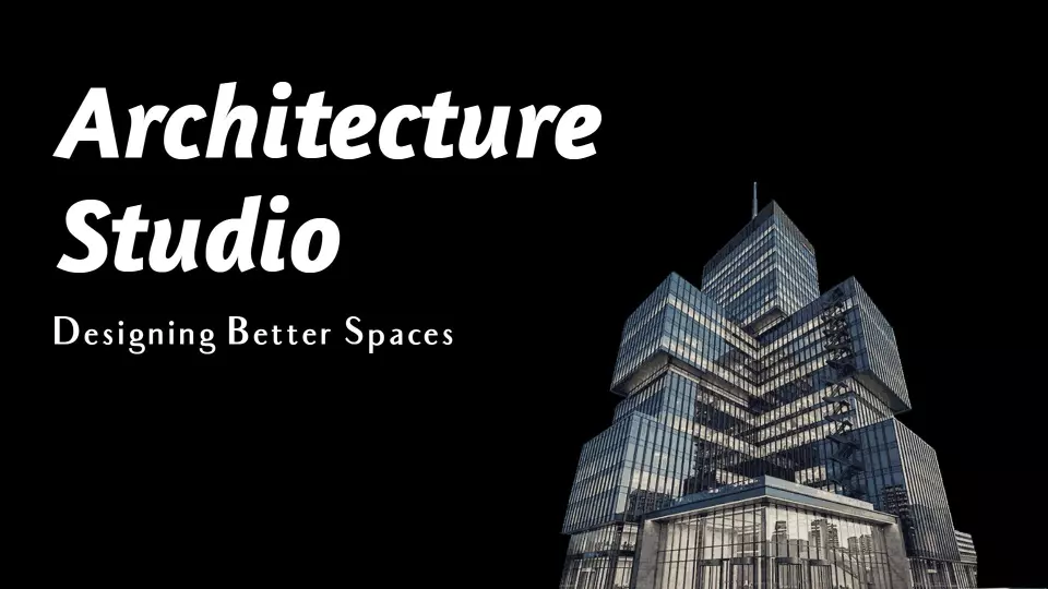 Modern Black Architectural Studio Overview Presentation Template