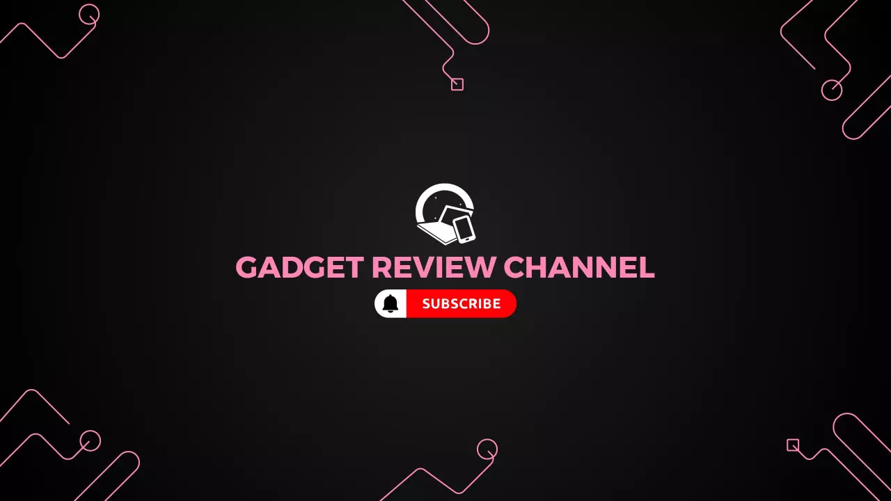 Modern Black Background with Pink Lines Gadget Review YouTube Banner Template