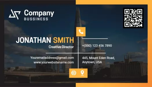 Modern Black Corporate Professional Business Card Template