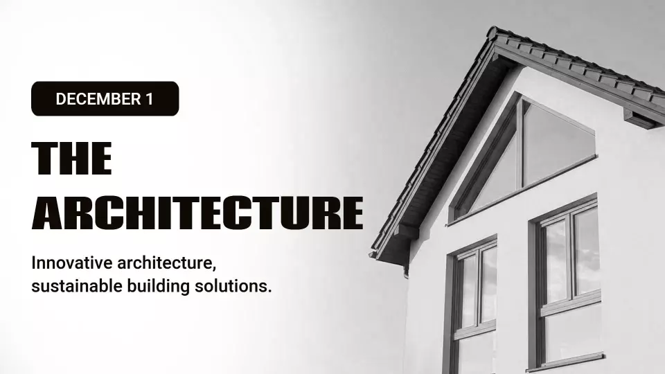 Modern Black Innovative Sustainable Architecture Presentation Template