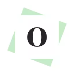 Modern Black Letter O within Geometric Shapes Alphabet Logo Template