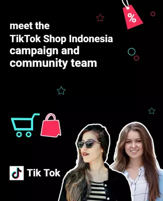 Modern Black TikTok Shop Indonesia Campaign Team Poster Template