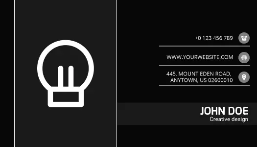 Modern Black White Creative Design Business Card Template