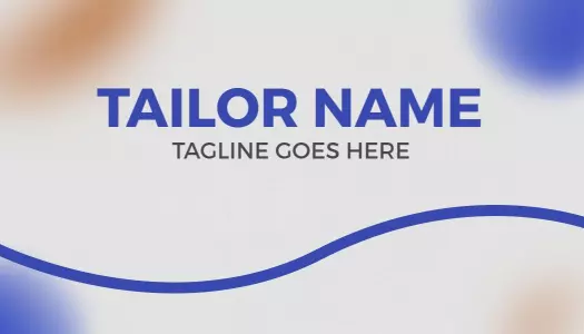 Modern Blue Abstract Tailoring Visiting Card Template