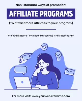 Modern Blue Affiliate Marketing Strategies Poster Template