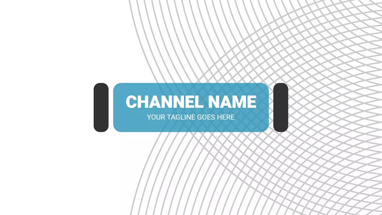 Modern Blue and Gray Waves YouTube Channel Banner Template