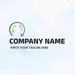 Modern Blue and Green Connection Theme for Digital Logo Template
