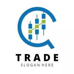 Modern Blue and Green Design for Trading Logo Template