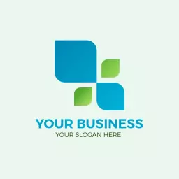 Modern Blue and Green Gradient Design Showcasing Business Logo Template