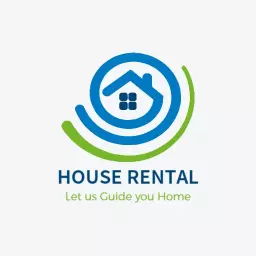 Modern Blue and Green House Rental Company Logo Template