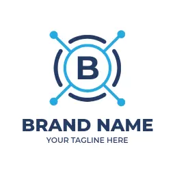 Modern Blue and White Business Branding Design Logo Template