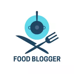 Modern Blue and White Culinary Design for Food Blogger Logo Template