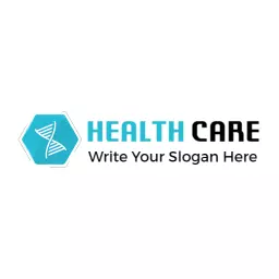 Modern Blue and White Hexagonal Design for Healthcare Logo Template