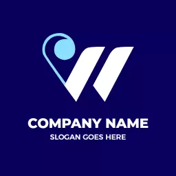 Modern Blue and White W Letter Logo Design Concept Logo Template