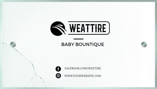 Modern Blue Baby Boutique Business Card Template