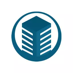 Modern Blue Building Design for Real Estate Logo Template