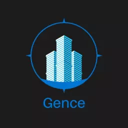 Modern Blue Cityscape Design Representing Architect Vision Logo Template