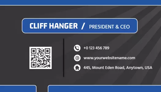 Modern Blue Courier Service Professional Visiting Card Template