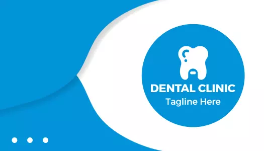 Modern Blue Dental Care Clinic Business Card Template