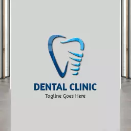 Modern Blue Dental Clinic Design Showcasing Professionalism Logo Template