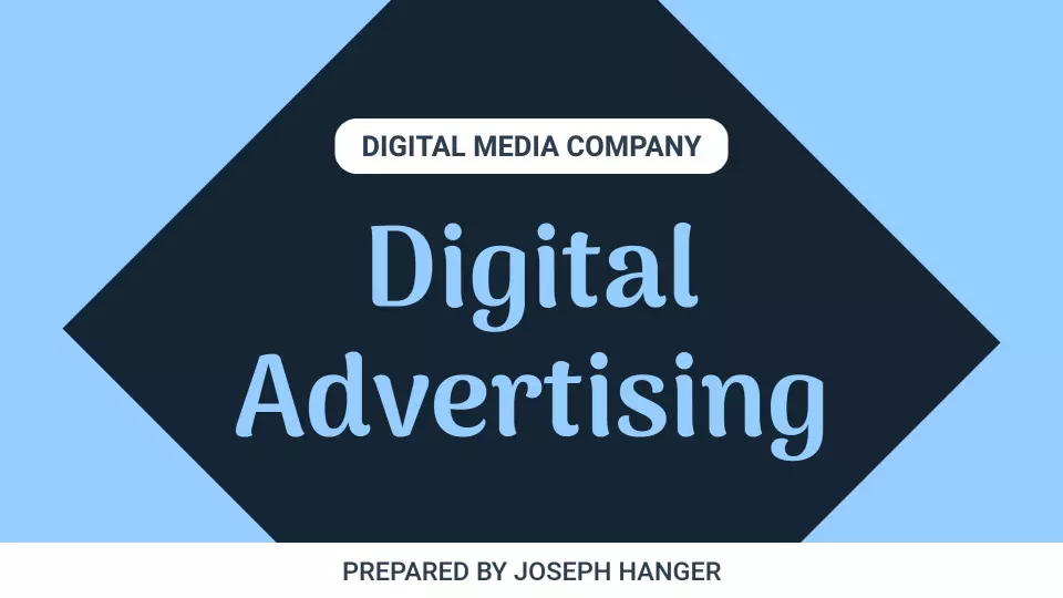Modern Blue Digital Advertising Strategy Overview Presentation Template
