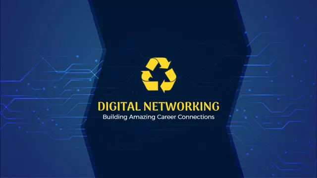 Modern Blue Digital Networking Business Strategy Presentation Template