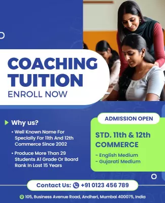 Modern Blue Education Coaching Enrollment Poster Template