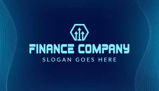 Modern Blue Finance Company Professional Visiting Card Template