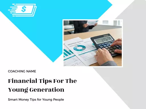 Modern Blue Financial Literacy Coaching Presentation Template